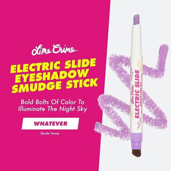 Lime Crime Electric Slide Eyeshadow & Brush Stick in Shade 'Whatever' New In Box - Picture 3 of 4